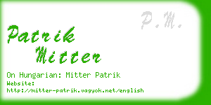 patrik mitter business card